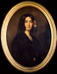 George Sandin (Aurore Dupin, Baronne Dudevant) (1804-1876) muotokuva vuonna 1832. Auguste Charpentier