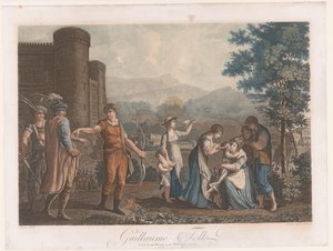 Willem Tell ampumisen jälkeen omenan Guillaume Tell (otsikko esineessä) tekijältä Auguste Claude Simon Legrand