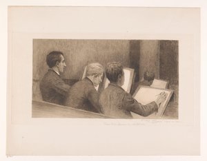 Oppitunti piirustuskoulussa tekijältä Auguste Danse (signed by artist)