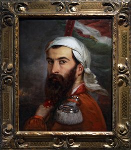 Giuseppe Garibaldi Morazzonen taistelun jälkeen 5. elokuuta 1848 tekijältä Auguste Estienne