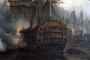 Trafalgarin taistelu, yksityiskohta, Auguste Etienne Francois Mayer (1805-1890)