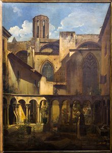 Sisäkuva Saint-Sauveurin luostarista Aix-en-Provencessa. tekijältä Auguste Forbin