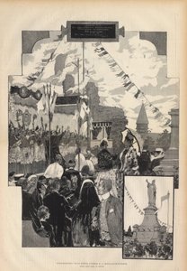 Paavi Urbanus II:n patsaan avajaiset CHATILLON-SUR-Marnessa 21. heinäkuuta 1887. Auguste Francois Marie Gorguet