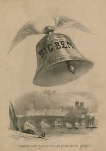 Big Ben siivet lentävät Lontoon yli tekijältä Auguste Francois Laby