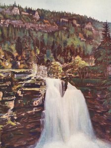 Ranska: Le Saut Du Doubs (värilitografia)