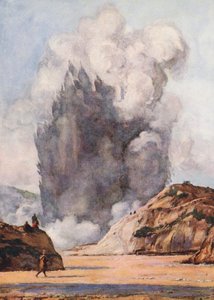 Musta geysir, Uusi-Seelanti (värilitro) tekijältä Auguste Gerardin