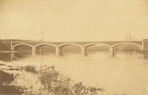 Linja Villeneuve-Saint-Georgesista Montargisiin, Loingin viadukti (Montargisin lähellä). tekijältä Auguste Hippolyte Collard