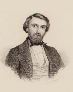 Säveltäjä Giuseppe Verdin muotokuva 1813-1901, n. 1850. tekijältä Auguste Hüssener