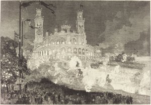 14. heinäkuuta. Trocaderon palatsin valaistus tekijältä Auguste Lepere