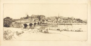 Angers - Panoraamanäkymä tekijältä Auguste Lepere