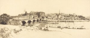 Angers - Panoraamanäkymä Angers - Panoraamanäkymä, 1912. tekijältä Auguste Lepere