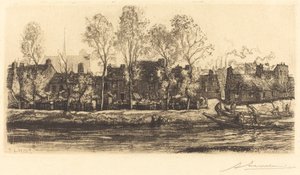 Banks of the Sommen Amiensissa tekijältä Auguste Lepere