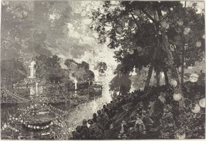Lunta Pariisissa tekijältä Auguste Lepere