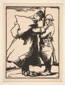 Le G?n?ral Joffre d?core (General Joffre Decorates), La Guerre de 1914, ensimmäinen sarja, no. 12 tekijältä Auguste Lepere