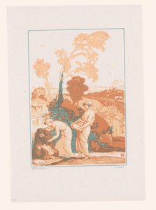 Musiikki ja runous auttavat taiteilijaa La Musique et la Poesie secourant les Artistes tekijältä Auguste Lepere