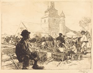 Siipikarjatori St.-Jean-de-Montissa tekijältä Auguste Lepere