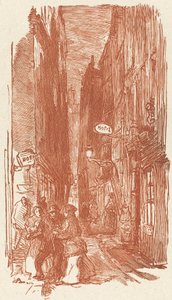 Rue Saint-Severin tekijältä Auguste Lepere