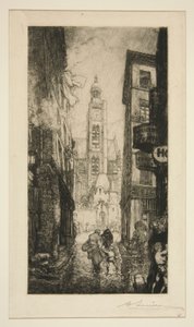 Rue de la Montagne Sainte-Geneviève, Pariisi tekijältä Auguste Lepere
