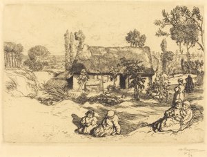 Köyhien turvakoti, Vendee (Le nid de pauvres, Vendee) tekijältä Auguste Lepere