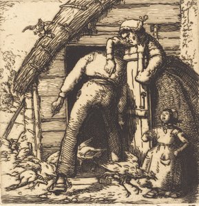 The Poulterer, Vendee The Poultry, Vendee, 1908. tekijältä Auguste Lepere