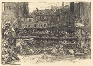Purku, Canal St. Martin Kipsipurkaimet, Canal Saint-Martin, 1890. tekijältä Auguste Lepere