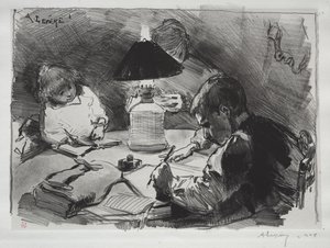 Lampun ympärillä tekijältä Auguste Louis Lepère