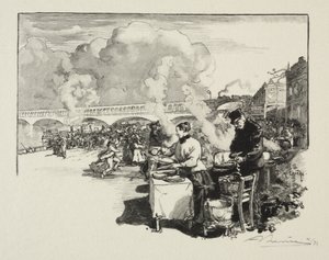 Laituri omnibus-veneille tekijältä Auguste Louis Lepère