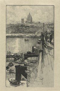 [Kalastajat laiturilla, Pariisi] tekijältä Auguste Louis Lepère