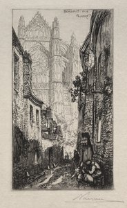 Kapea katu, Beauvais (An Alley, Beauvais) tekijältä Auguste Louis Lepère
