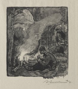 Metsätyöntekijöiden ateria tekijältä Auguste Louis Lepère