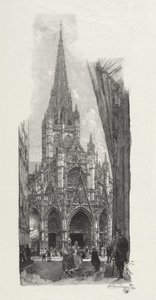Kuvitettu Rouen: Saint Maclonin kirkko tekijältä Auguste Louis Lepère