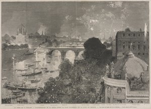 14. heinäkuuta vietettävä juhla, Tasavallan aukion valaistus (H. Scottin teoksen mukaan) tekijältä Auguste Louis Lepère