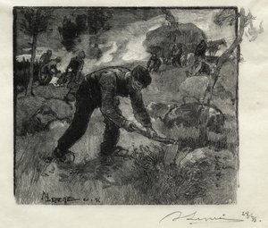 Heather kaivurit tekijältä Auguste Louis Lepère