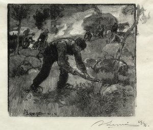 Kannerkaivurit, 1887. tekijältä Auguste Louis Lepère