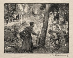 Au Rocher Bernard. tekijältä Auguste Louis Lepère