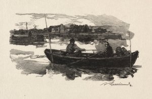 Seinen reunalla. tekijältä Auguste Louis Lepère