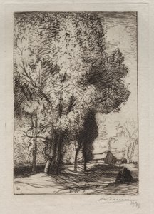 Bourrine poppeleissa, 1911. tekijältä Auguste Louis Lepère