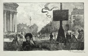 Rue Royalen kulma, 1890. tekijältä Auguste Louis Lepère