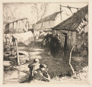 Kalastajakortteli Saint-Jean-de-Monts, 1915. tekijältä Auguste Louis Lepère
