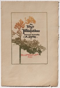 Fontainebleaun metsä: mainos "Fontainebleau Forest" tekijältä Auguste Louis Lepère
