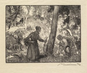 Fontainebleaun metsä: sienenmetsästäjät Rocher Bernardissa