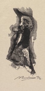 Fontainebleaun metsä: Seitsemän luolan sola La Forêt de Fontainebleau..., 1890. tekijältä Auguste Louis Lepère