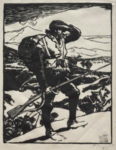 Sodan historia: Alpine Chasseur. tekijältä Auguste Louis Lepère