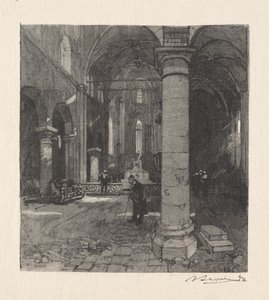 Kirkon sisätilat tekijältä Auguste Louis Lepère