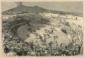 Italia. Pompejin festivaali, Gladiaattorien sirkus, 1884. tekijältä Auguste Louis Lepère
