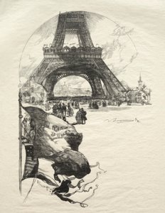 Eiffel torni. tekijältä Auguste Louis Lepère