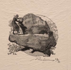 Järkyttävä kivi. tekijältä Auguste Louis Lepère
