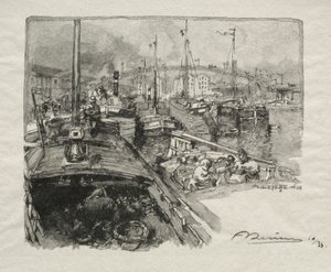 Bassin de la Villette tekijältä Auguste Louis Lepère