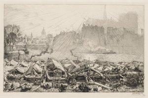 Suuret omenamarkkinat, 1917. tekijältä Auguste Louis Lepère
