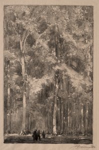 Le Matin, Forts Marlotte Crossroads, 1889. tekijältä Auguste Louis Lepère
